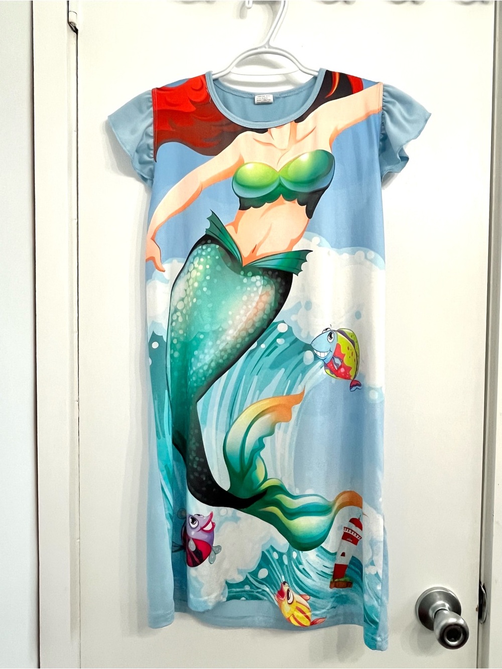 Disney Little Mermaid Inspired Girls Mermaid Nightgown Dress Size 11-12